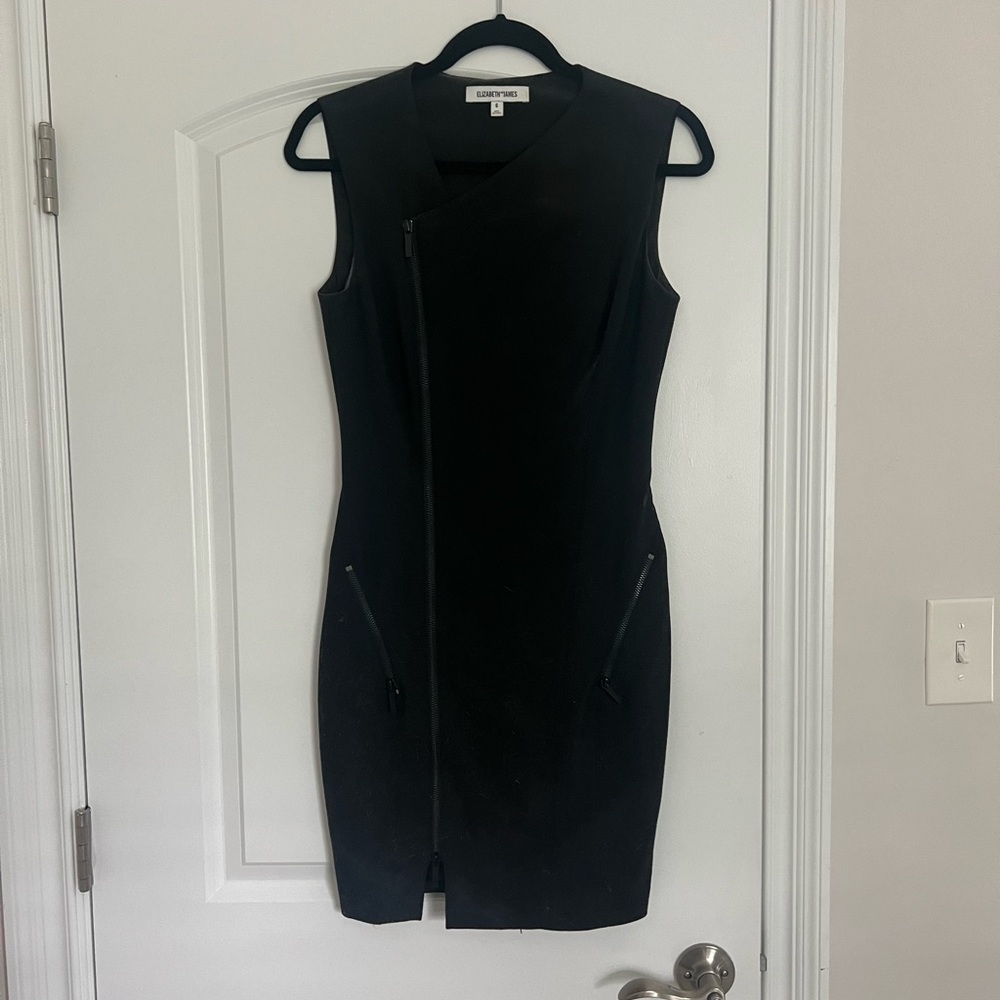 Elizabeth and James Black Asymmetrical Dress